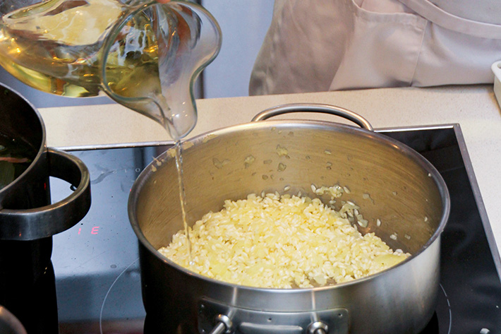 receta de risotto a la parmesana paso 4